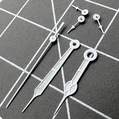 Silver-trimmed green luminous watch hands, designed for Miyota 0S20 quartz movement, boosting dial readability.