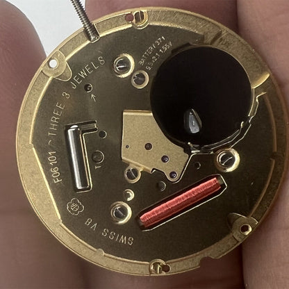 ETA F06.101 Swiss Made quartz watch movement with 2-hand precision for reliable timekeeping.