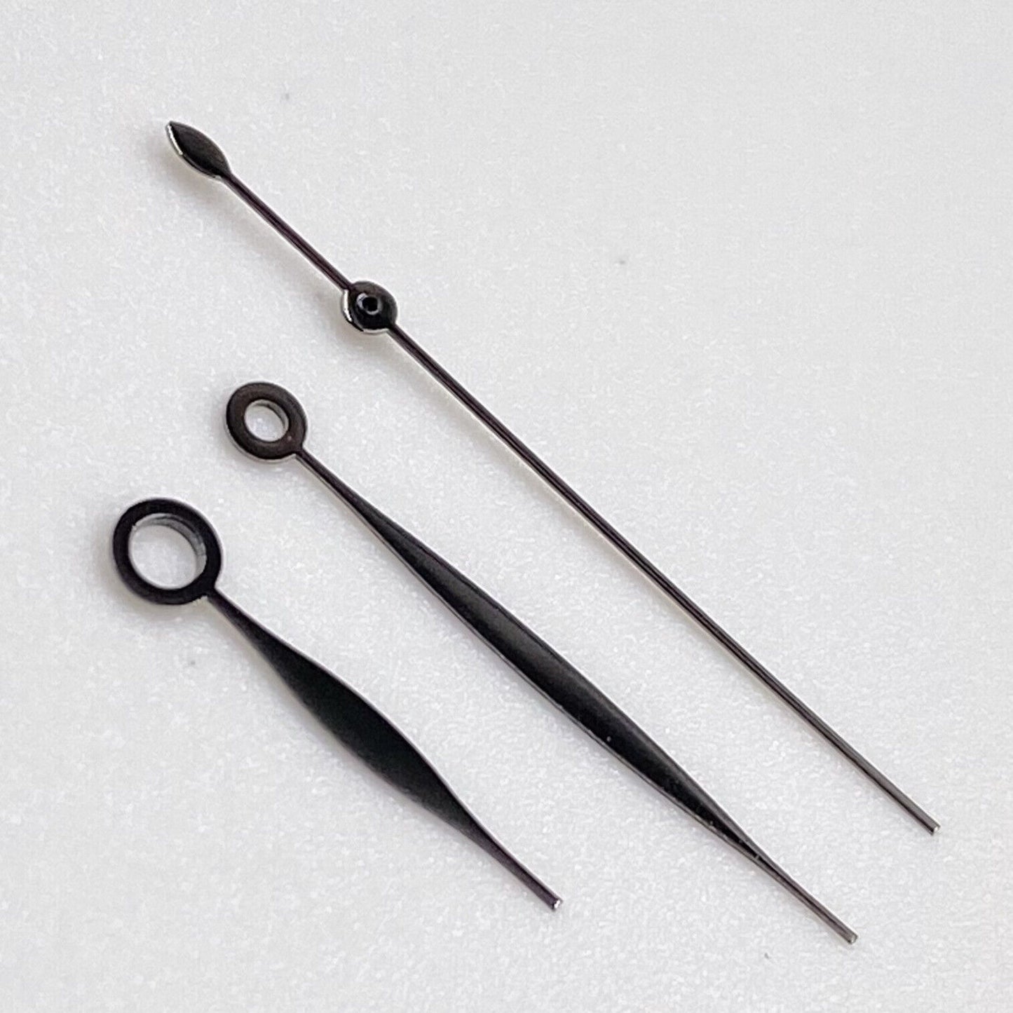 Black polished watch hands 10.5x16x16mm for Tissot 1853 T41 T006 movement, precise fit, sleek design