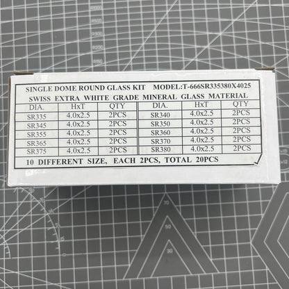 Einzelkuppel, 25–48 mm, rund, Ersatz-Mineralglas für Uhren, 1,5–4 mm dick