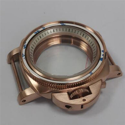 42mm Rose Gold PVD Stainless Steel Watch Case for NH35/36 White Inner Shadow