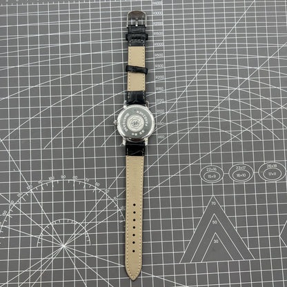 Baihua 37mm manual mechanical watch with silver dial, 19 jewels, and shock-resistant durability.