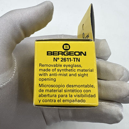 Swiss Bergeon 2611-TN-2.5 watchmaker loupe with 4x magnification for detailed watch repair and inspection.