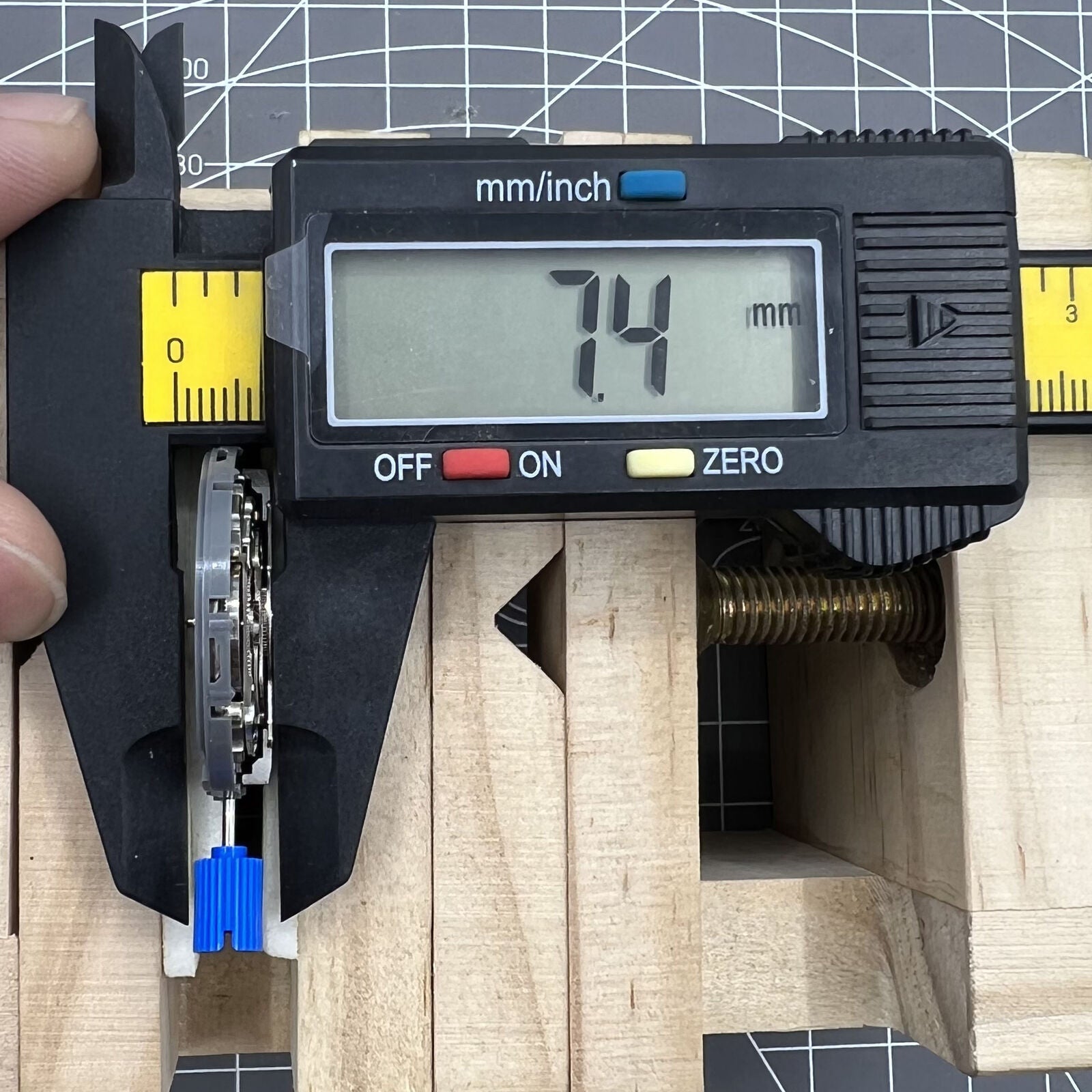 Black NH36A automatic watch movement showcasing Roman wheel crown at 3 o'clock, precision gears by NH36 brand.