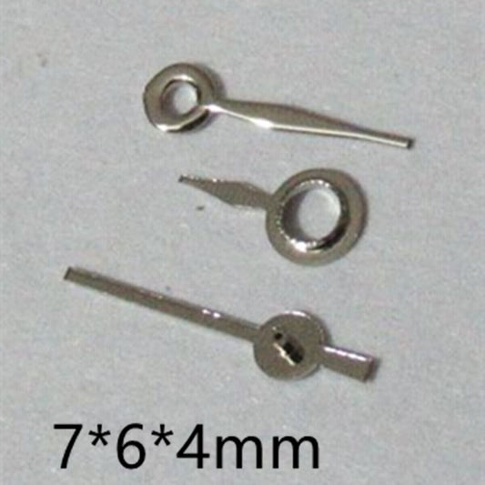 Pointed silver polished diamond-shaped watch hands set compatible with Miyota 2035 2115 2105 movements, brand quality.