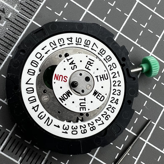 Miyota OS00 Quartz movement watch with multifunctional date and single calendar at 3 o'clock