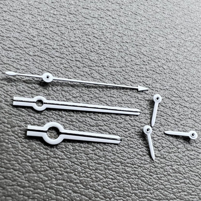2 Sets Schwarze Weiß lackierte Uhrenzeiger mit Grünlicht für VK63 Uhrwerk