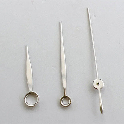 13mm silver watch hands set, compatible with NH35/NH36/4R/7S movements, precise fit for repairs.