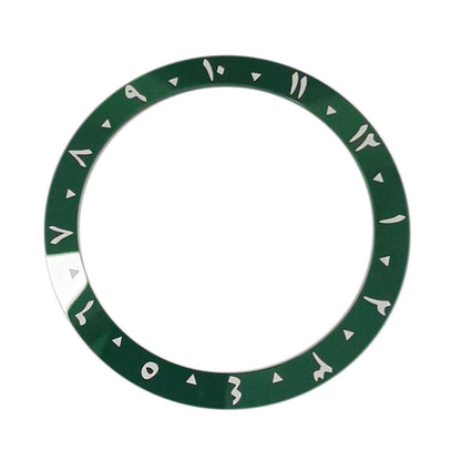 Ceramic 38mm inclined bezel with Arabic numerals 1-12 for 40mm SUB watch case, enhancing sports watch style.