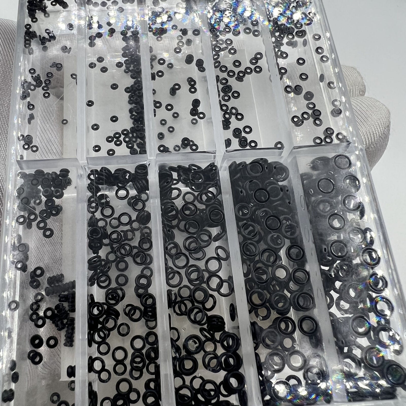 Durable waterproof rubber O ring gasket, ensures watch crown seal and protection, assorted sizes.