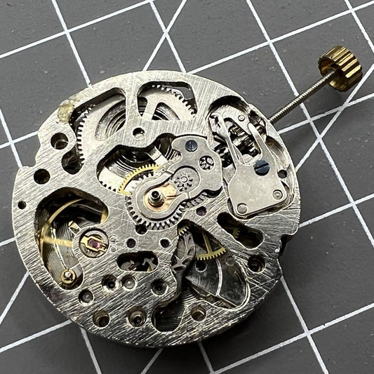 DANDONG 26.5mm 7120 automatic mechanical watch movement with hollow silver design for precision timepieces