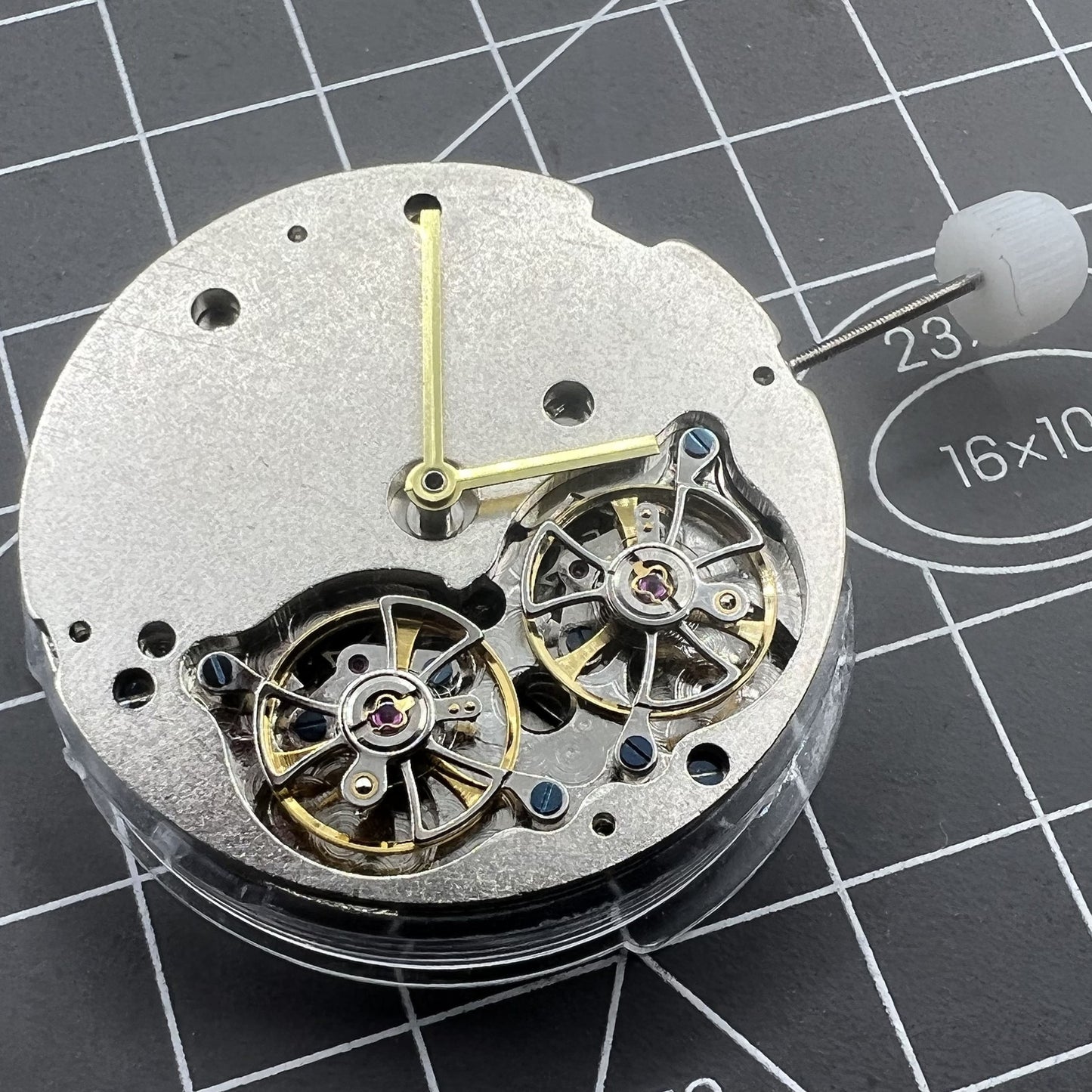 Automatisches mechanisches Uhrwerk Shanghai Doppelte offene Unruh bei 6 Uhr