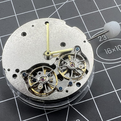 Automatisches mechanisches Uhrwerk Shanghai Doppelte offene Unruh bei 6 Uhr