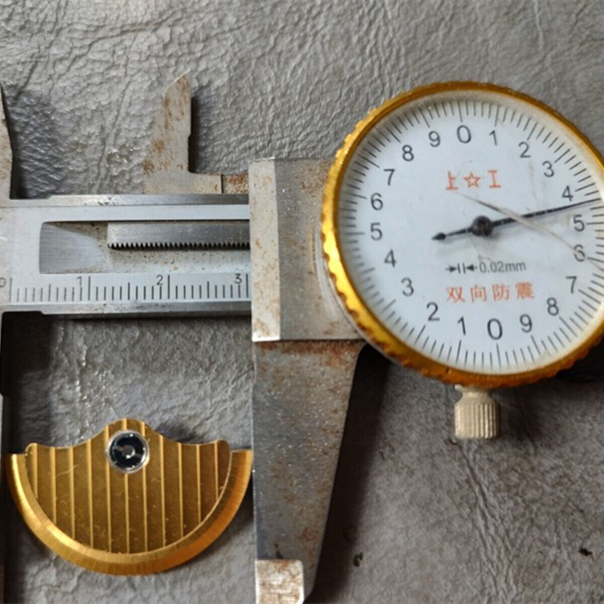 Golden rotor oscillating weight for ST10 watch movement, boosting automatic winding performance.