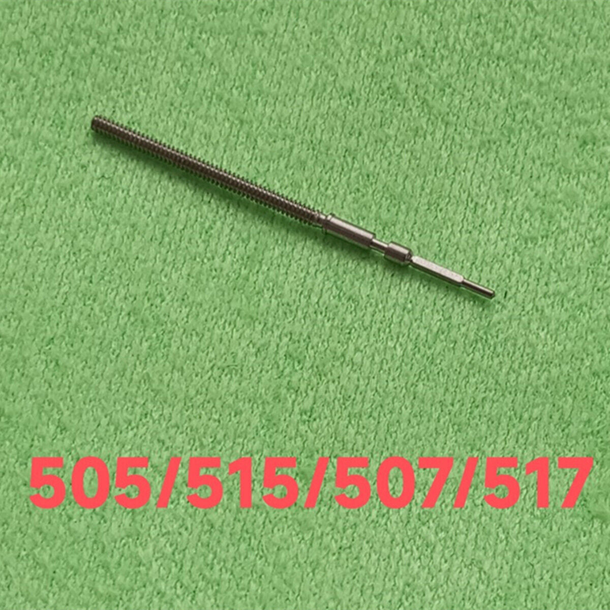 Watch winding stem for Ronda 505, 515, 507, 517 movements, compatible spare part.