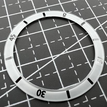 2 Stück weiße 31mm Keramik Lünette mit Zahlen für Herren Damen Uhren