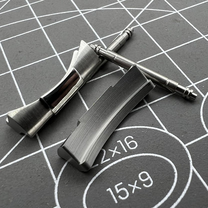 Maillons de connexion incurvés argentés pour bracelet de montre Daytona, largeur 20/21 mm