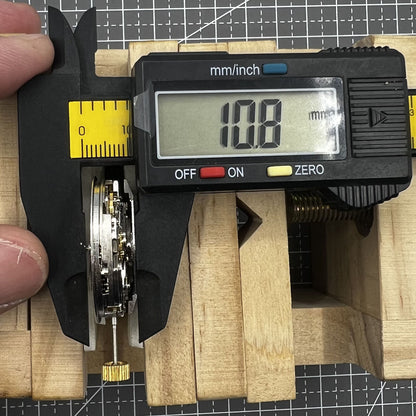 7750 Black Dial Chronograph Movement 3 Hands Small Second @9 Day Date