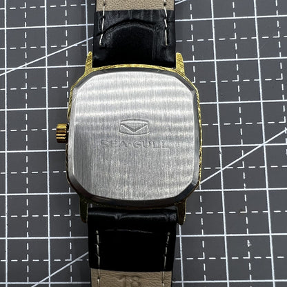28mm Octagonal Golden Case Golden Dial Tianjin Seagull Manual Mechanical Watch