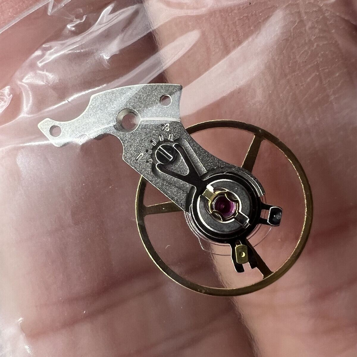 Swiss Complete Balance Wheel with Splint for SW200-1, precise watch movement component enhancing timekeeping accuracy.