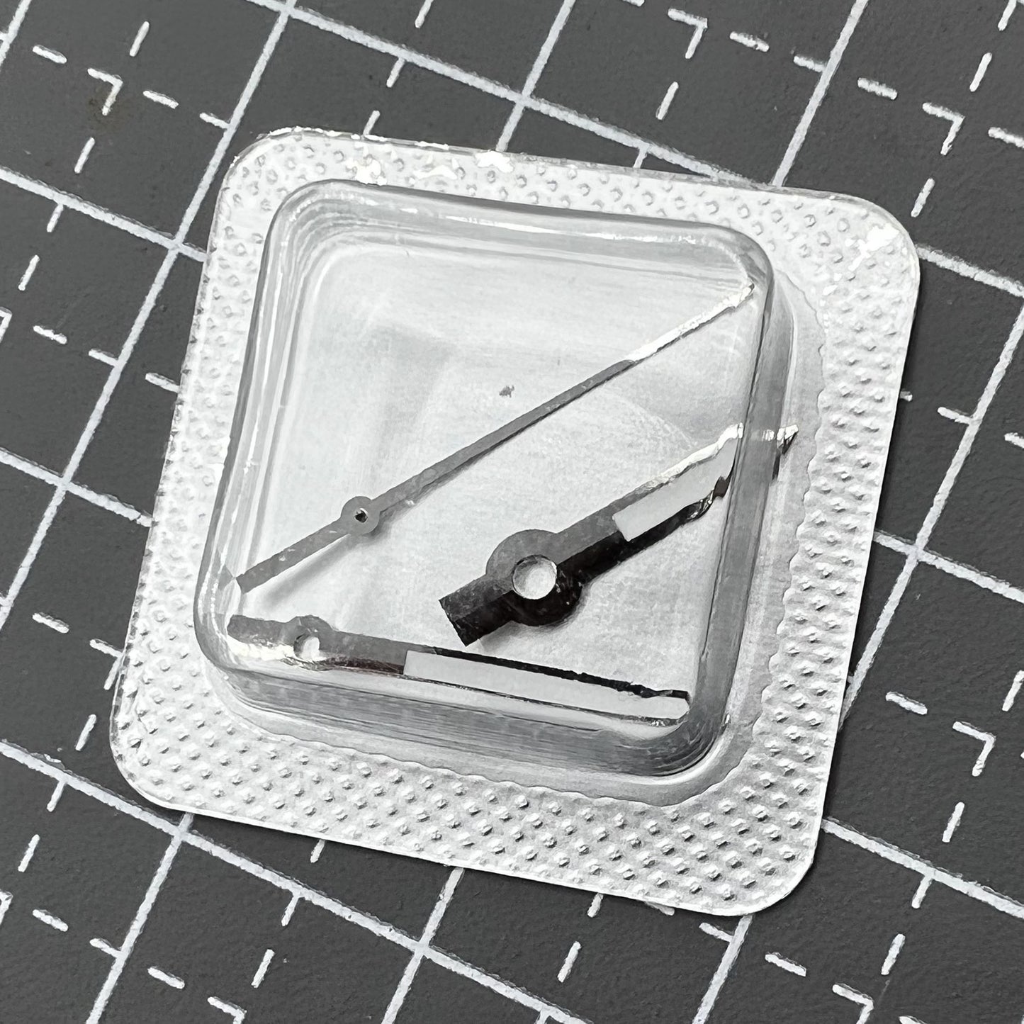 Black dial with 16mm silver bezel watch hands set for ETA2836 model M005.4 by Schwarzes.