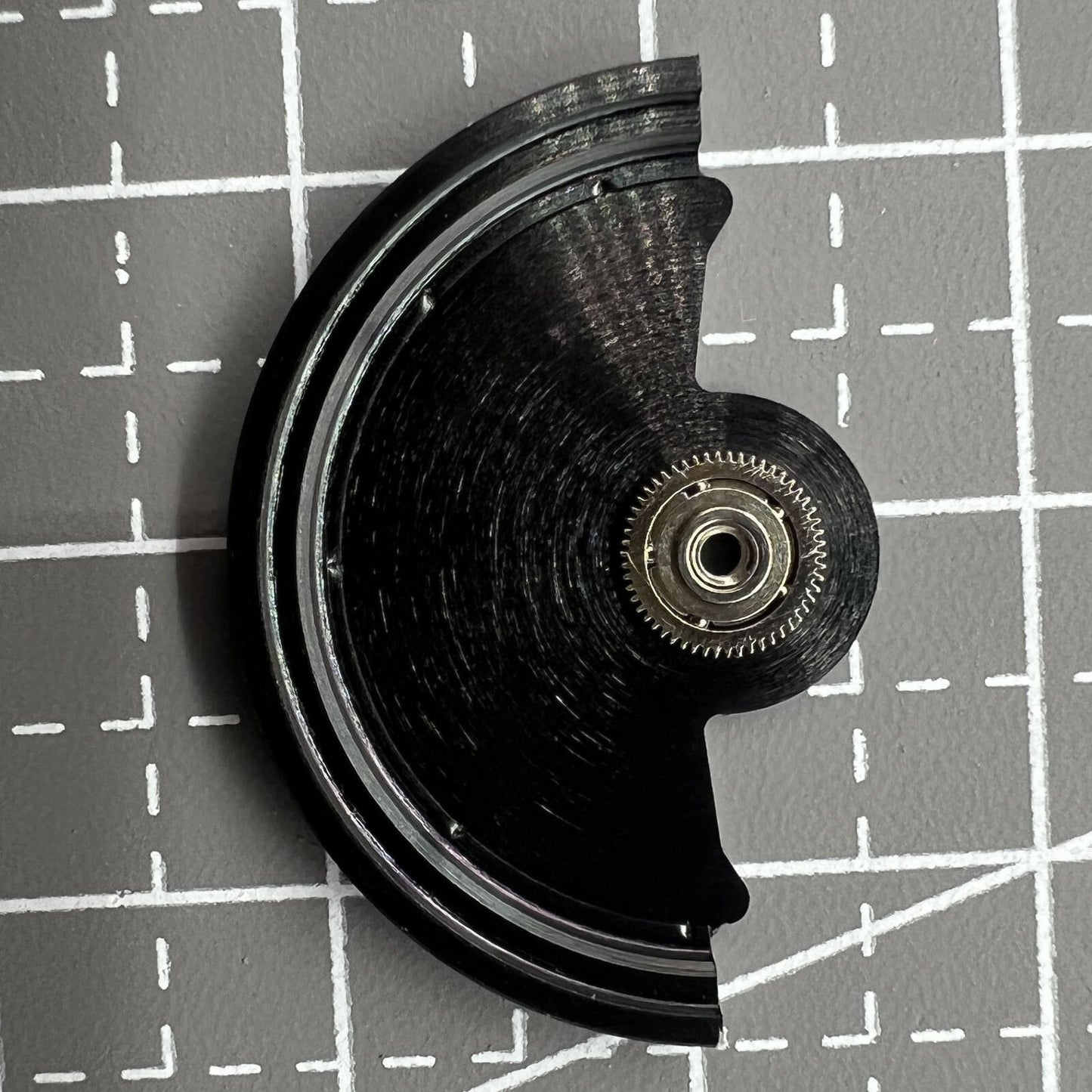 Black Line Wave carved rotor oscillating weight for Miyota NH35 NH36 watch movement.