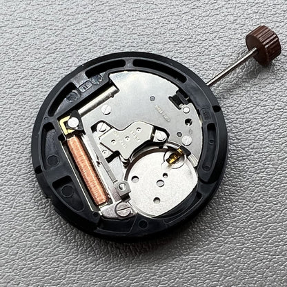 Schweizer Schwarze Scheibe Quarzuhr mit Datum bei 6 Uhr, Ronda 515 Werk, 3-Zeiger Design