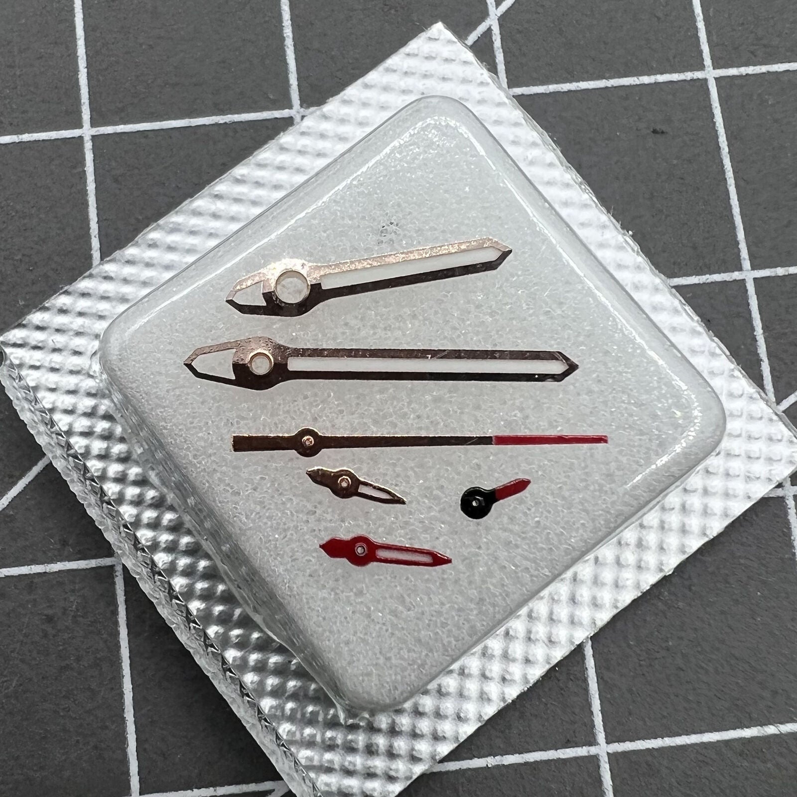 Green luminous watch hands set for Miyota OS10 OS20 movement by EF524, improving nighttime visibility and style.