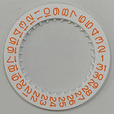 Orange Font White Background Watch Date Disk Wheel Date Wheel for NH35 Movement