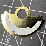 Golden Waved Metal Sheet Overlay Rotor Hammer for Miyota 9015 Movement
