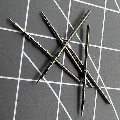 Stainless steel winding stem for 4R36 NH35 NH36 NH38 NH39A watch movements, durable replacement part.