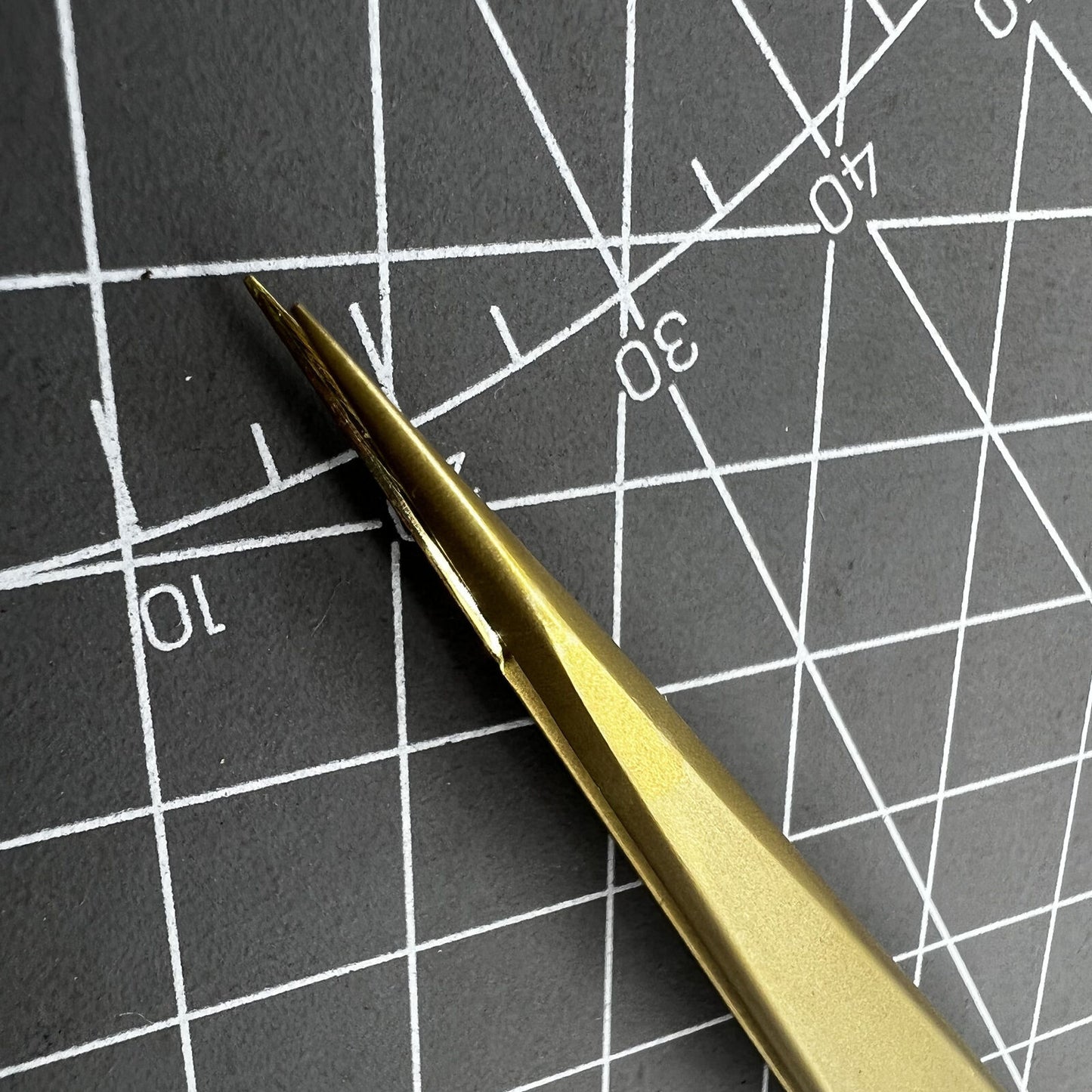 Swiss Bergeon 7422-PM-S5 brass anti-magnetic tweezers for precise watch repair and delicate handling tasks.