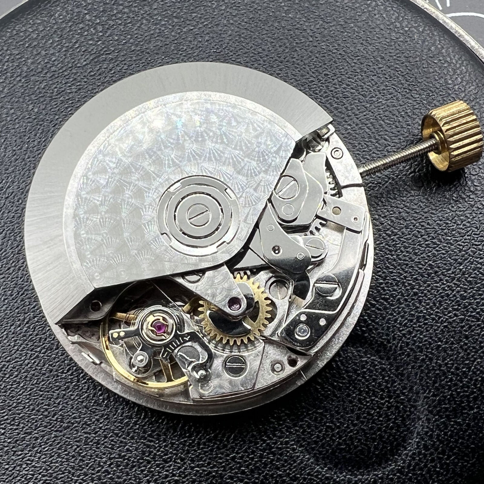 Dandong 7751 automatic watch movement displaying multifunctional 8-hand time features for precise timekeeping