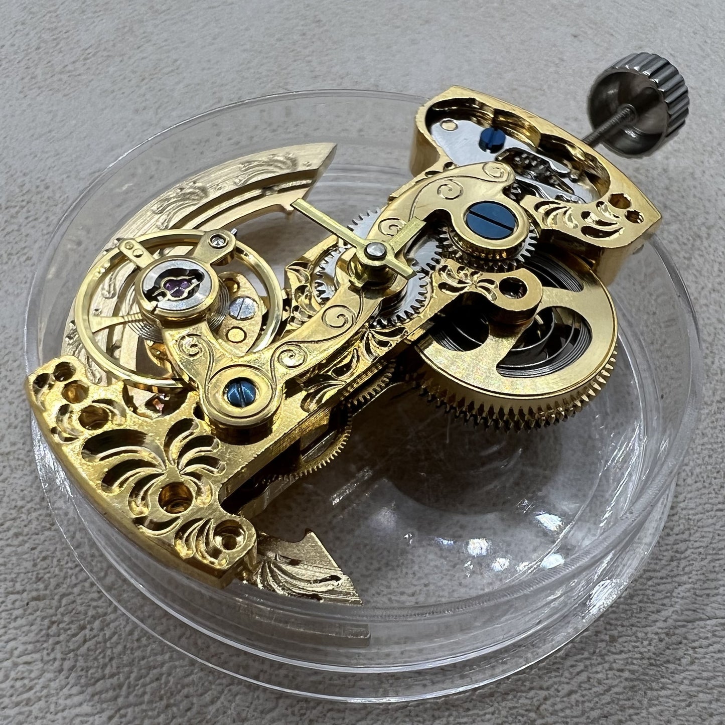 Automatikwerk LG0806B Goldenes Rechteck Skelett Unwucht Rad Mechanisch