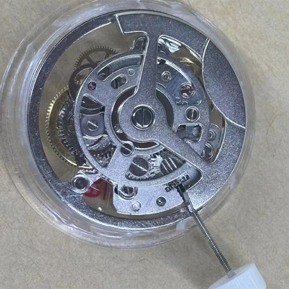 Black Shanghai JH5051 watch accessory featuring multifunctional hollow mechanical movement, combining style and precision.