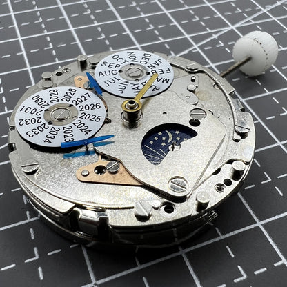 Shanghai 7751 mechanisches Automatikwerk Ersatz f�r Longines mit 8 Zeigern, pr�zise Uhrwerkskomponente.