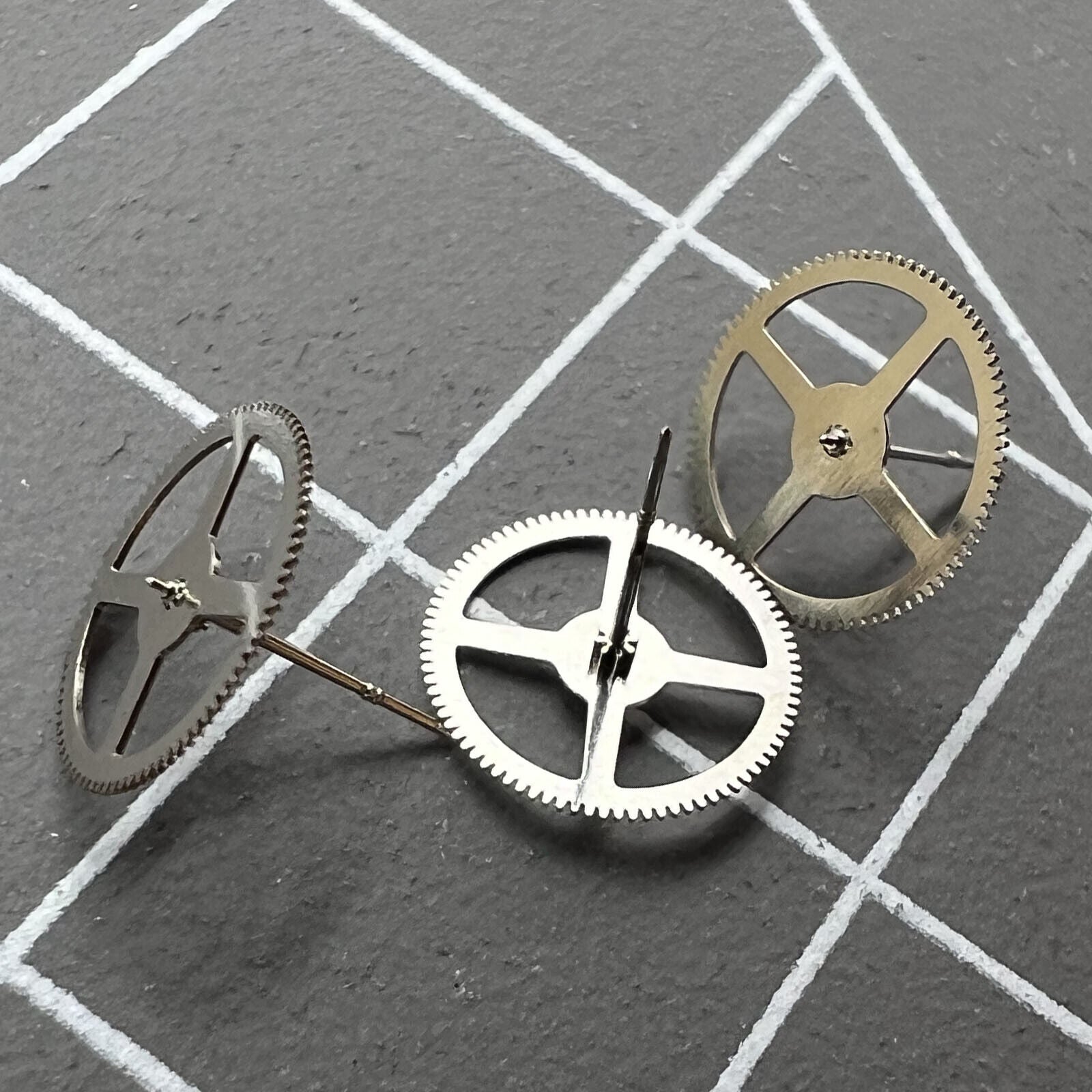 Set of 3 replacement second wheels for NH35 NH36 watch movements, precision accessory parts.