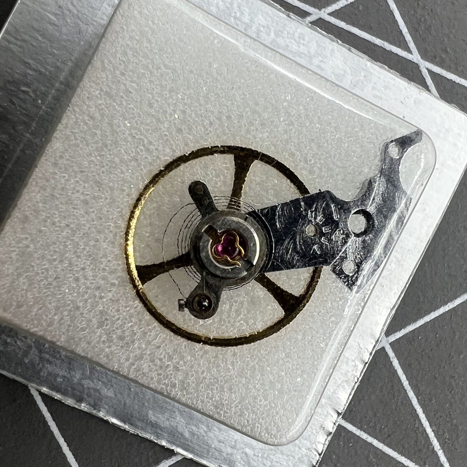 Balance wheel with splint for SHANGHAI watch movement 2824, 2836, 2834, precision replacement part.