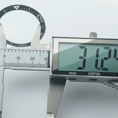 Blue luminous ceramic 38.5mm bezel ring by Conquest, designed for durability and stylish watch enhancement.