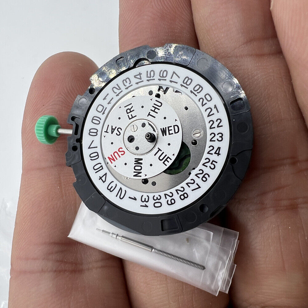 Japan-made MIYOTA OS00 quartz watch movement with day-date function for precise repair.