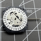 VX22 Quartz Watch Movement Date At 3/6 White Disk Replacement Japan Made