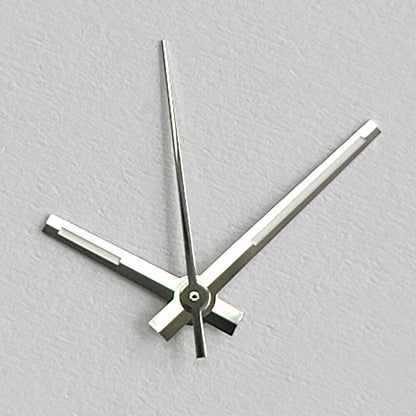 Silver-trimmed green luminous watch hands for NH35/NH36 with enhanced visibility, ideal for Seiko movements.