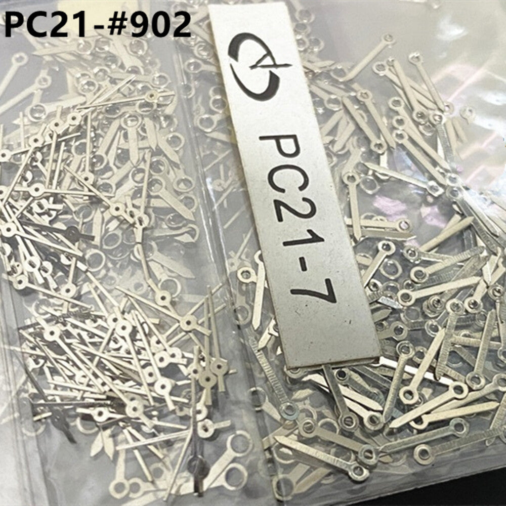 Lot de 100 aiguilles de montre argentées de 7 mm pour mouvement à quartz Hattori Epson PC21