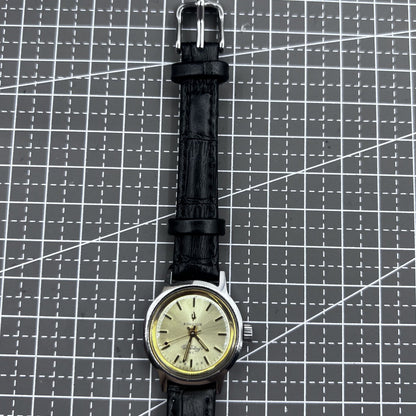 27mm Manuelle Mechanische Uhr Kongque Schwarzband 19 Steine Silberzifferblatt