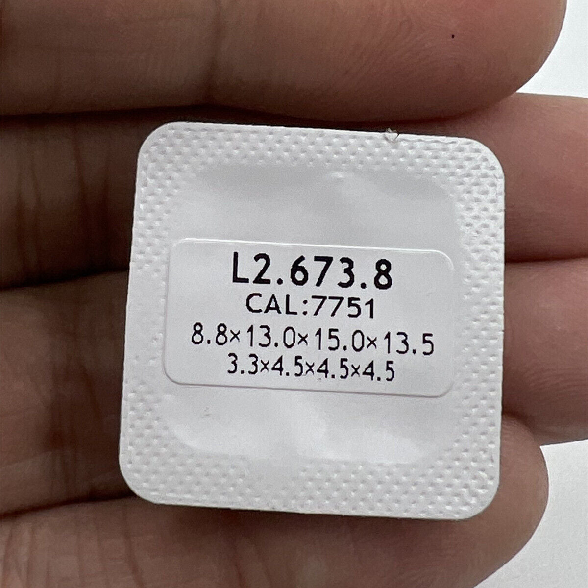 Blue polished watch hands for ETA 7750 7751 movement, no lume, premium replacement with sleek finish