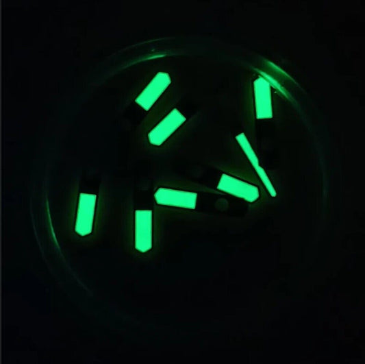 Aiguilles de montre jaunes avec garniture argentée pour mouvement NH35, NH36, 7S26, 7S36, 4R35 