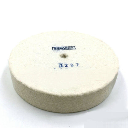 Bergeon 1207 white felt polishing wheel for watch accessories, perfect for professional cleaning and finishing.