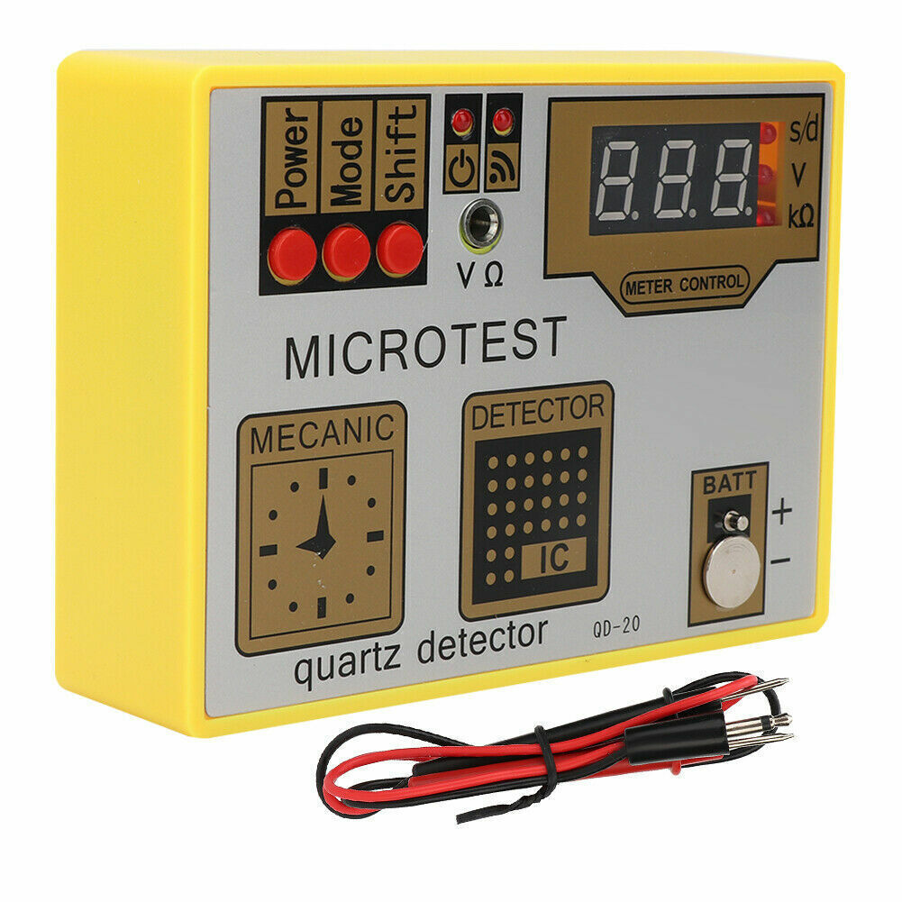 QD-20 Quartz Movement Tester, precise tool for watch battery and movement diagnostics.