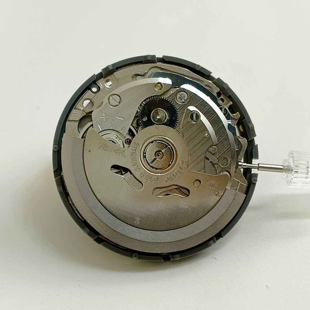 Black NH36 NH36A Roman Wheel Crown At 3.0/3.8 Automatic Mechanical Movement