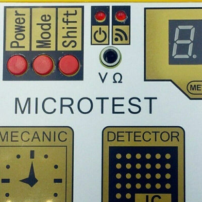 QD-20 Quartz Movement Tester displaying precise watch battery diagnostics and movement checks.